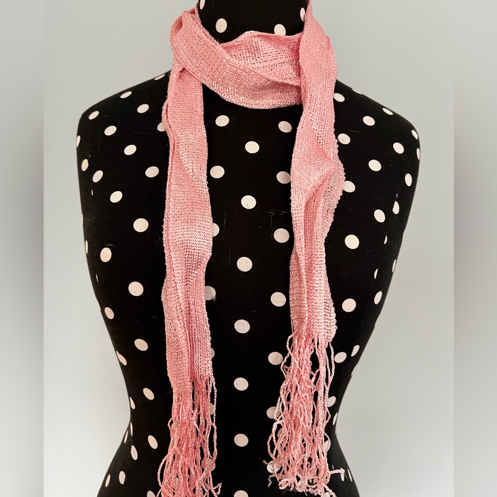 Anthropologie Pink Scarf w/ Tassels